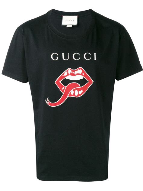 gucci tongue shirt|gucci t shirt men small.